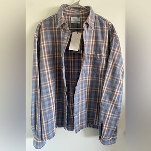 NEW Large John Elliott Hemi Oversized Weston Check Button Down Flannel Shirt